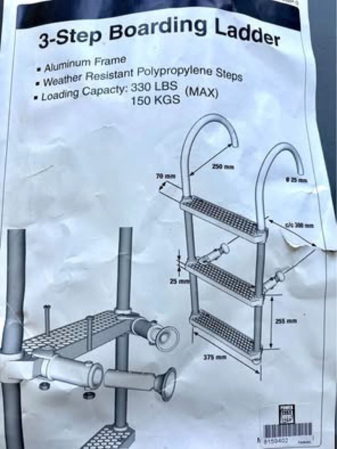 New 3-Step BOAT Boarding Ladder - photo 2
