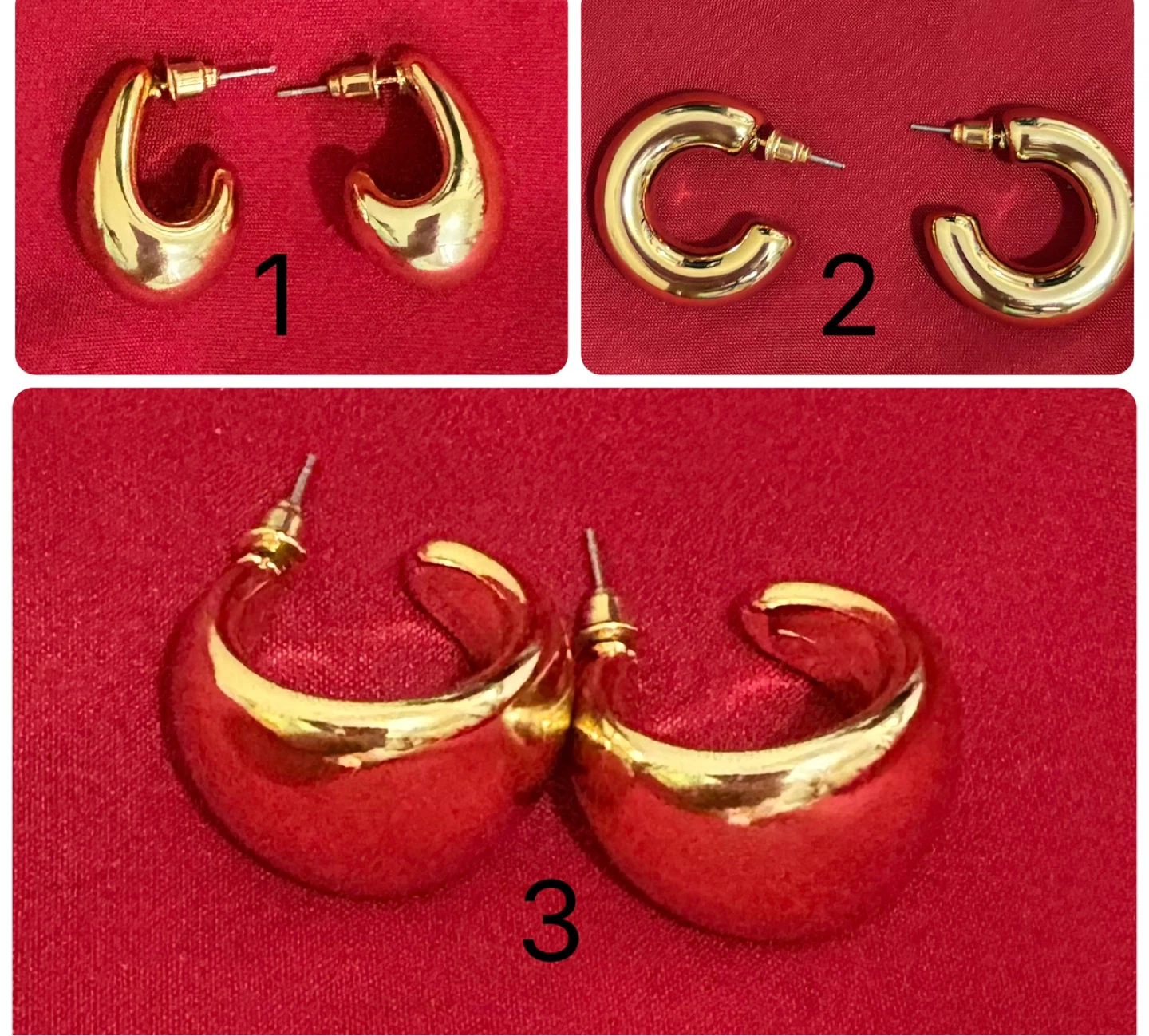 Gold Tone Hoop Earrings Set-Light Water Drop Hoop Earrings - photo 4