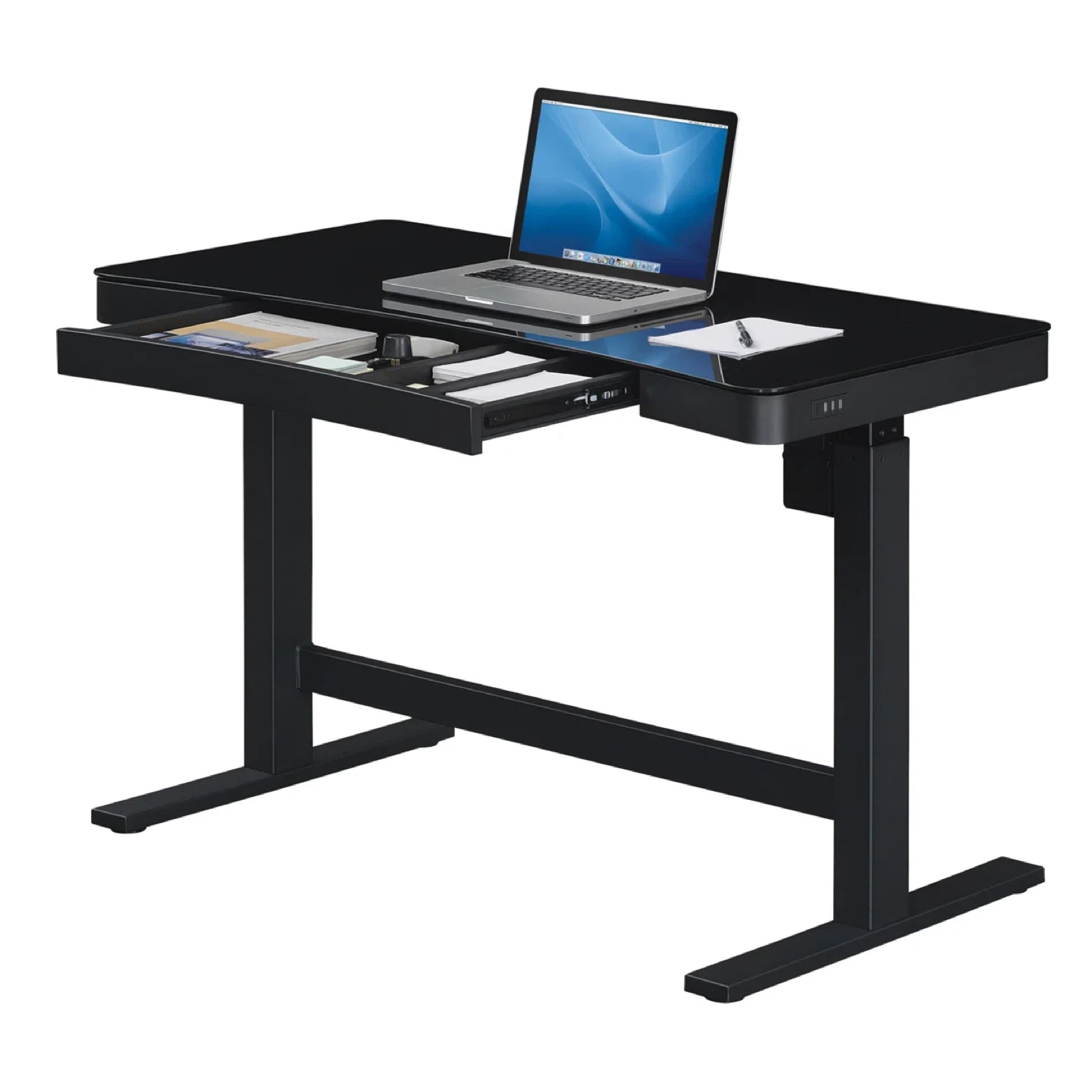 Adjustable Glass Top Standing Desk - photo 2