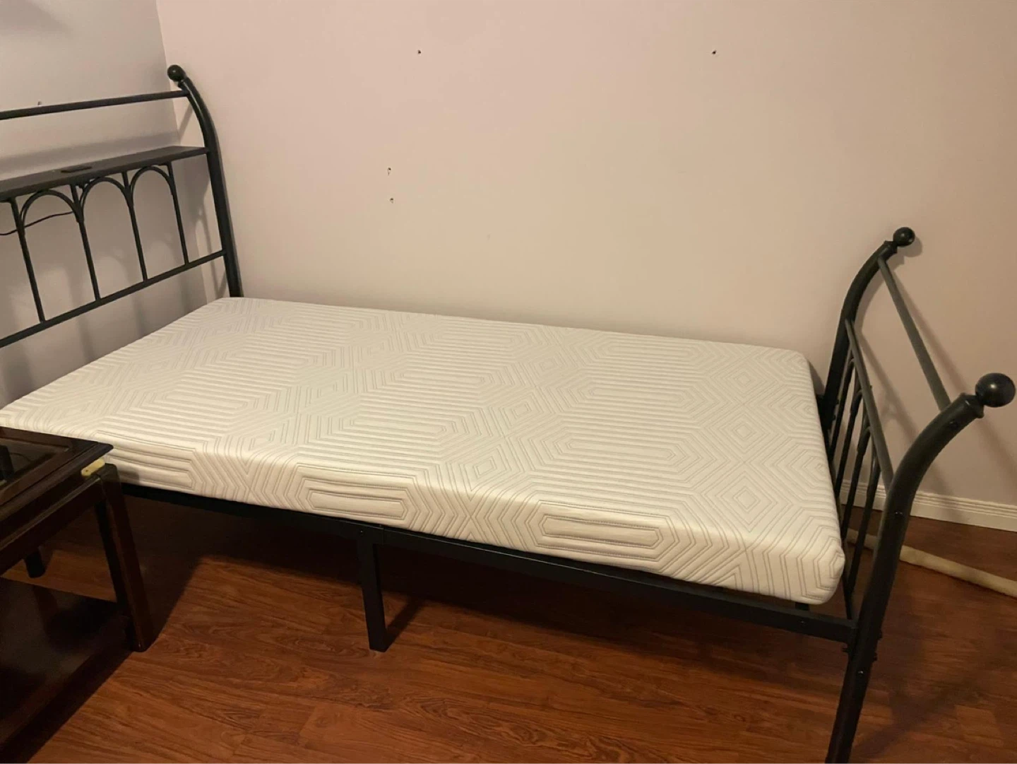 Brand new twin size bed and metal frame