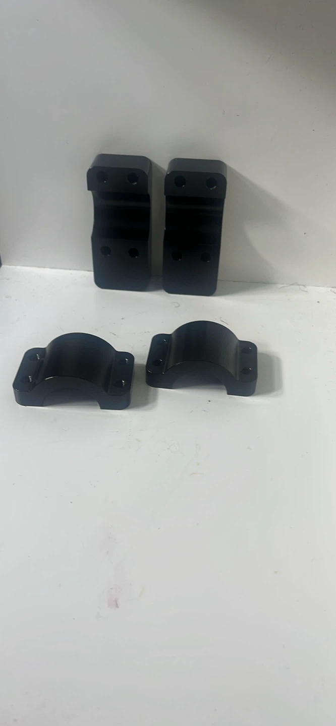 Black Motorcycle Foot Peg Mounts and Handlebar Grips - photo 5