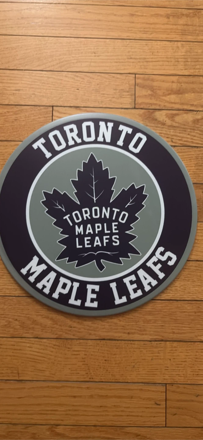 Toronto Maple Leafs Hockey Team Logo Sign