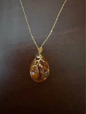 Amber earrings & Amber necklace -New, Both together for $5 - photo 3