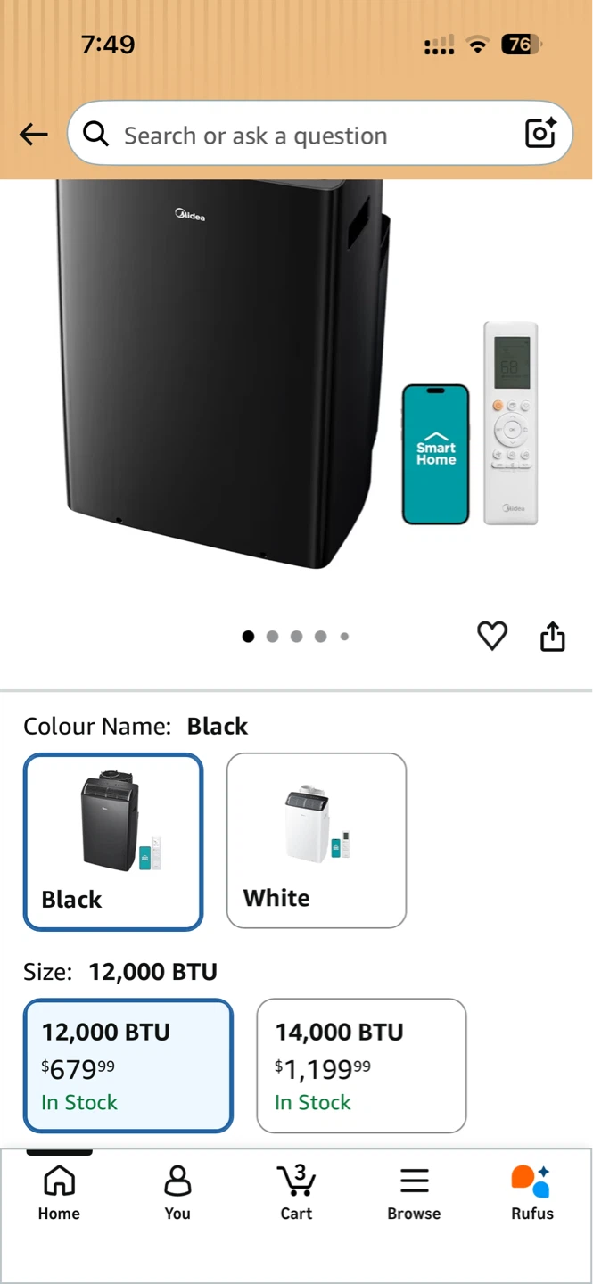 Midea Duo 14,000 BTU Smart Portable Air Conditioner - photo 3