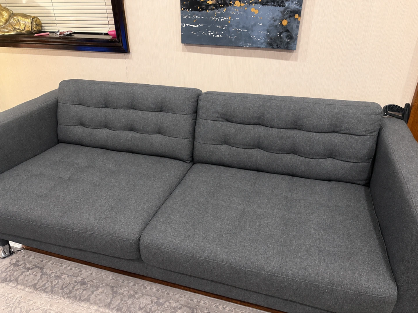 Grey Two-Seater Sofa - photo 3