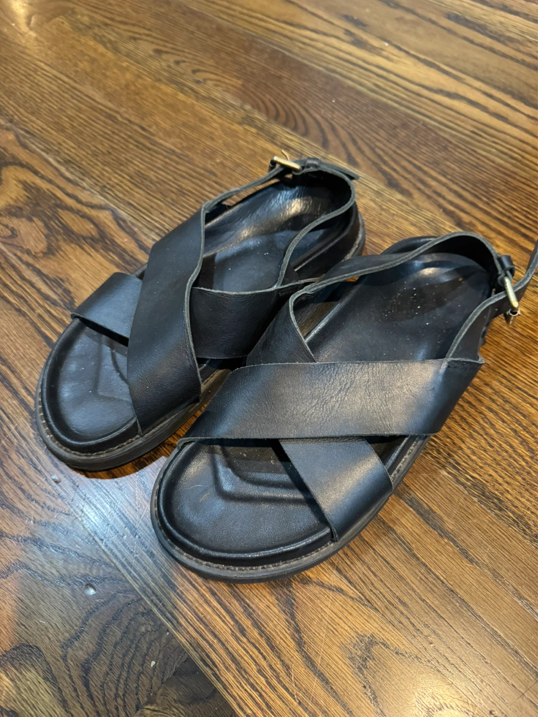 Black Leather Sandals - photo 2