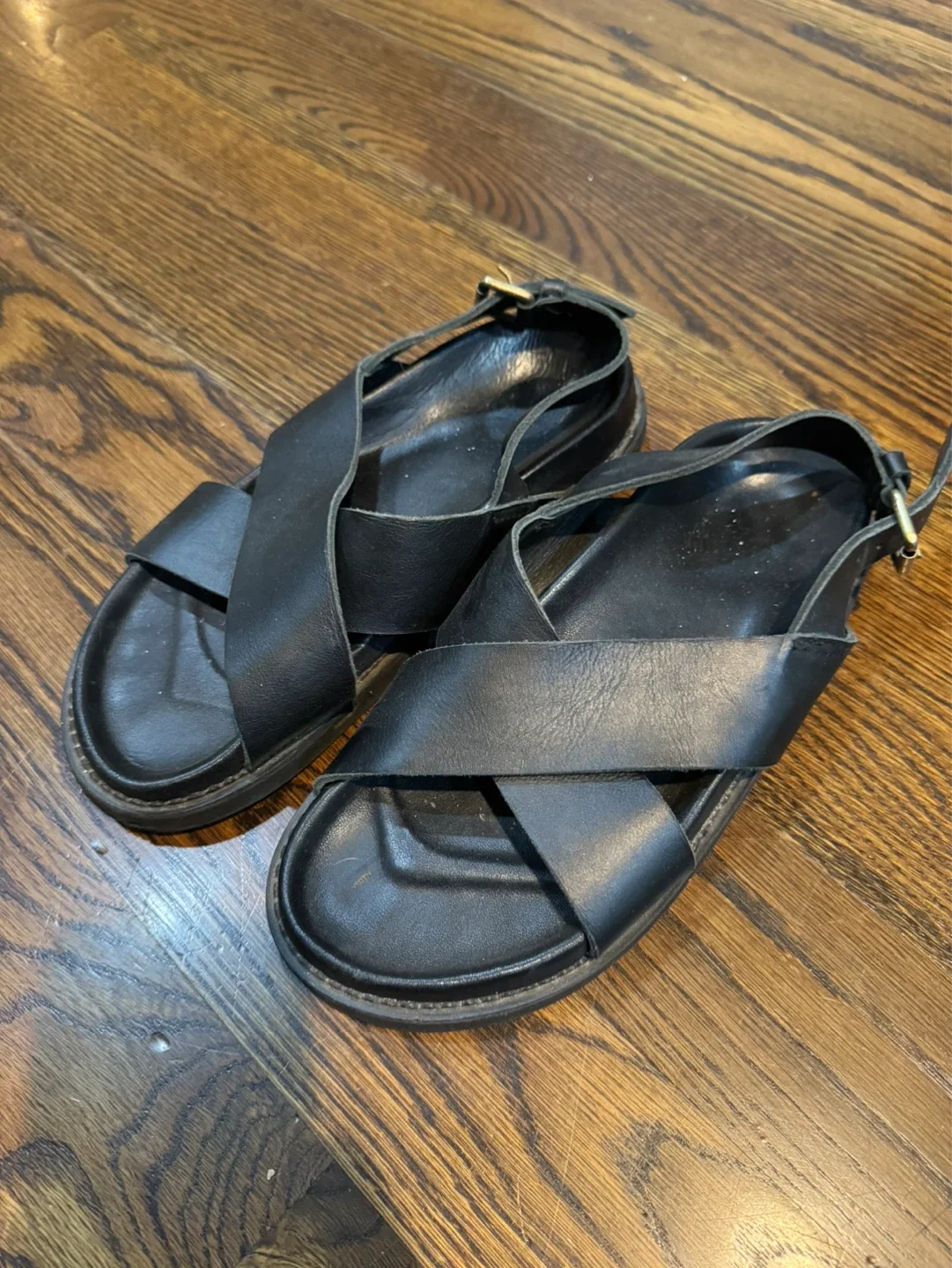 Black Leather Sandals - photo 2