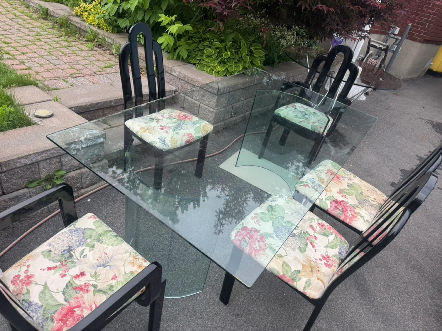 Glass Dining Table Set with 5 Chairs - photo 2