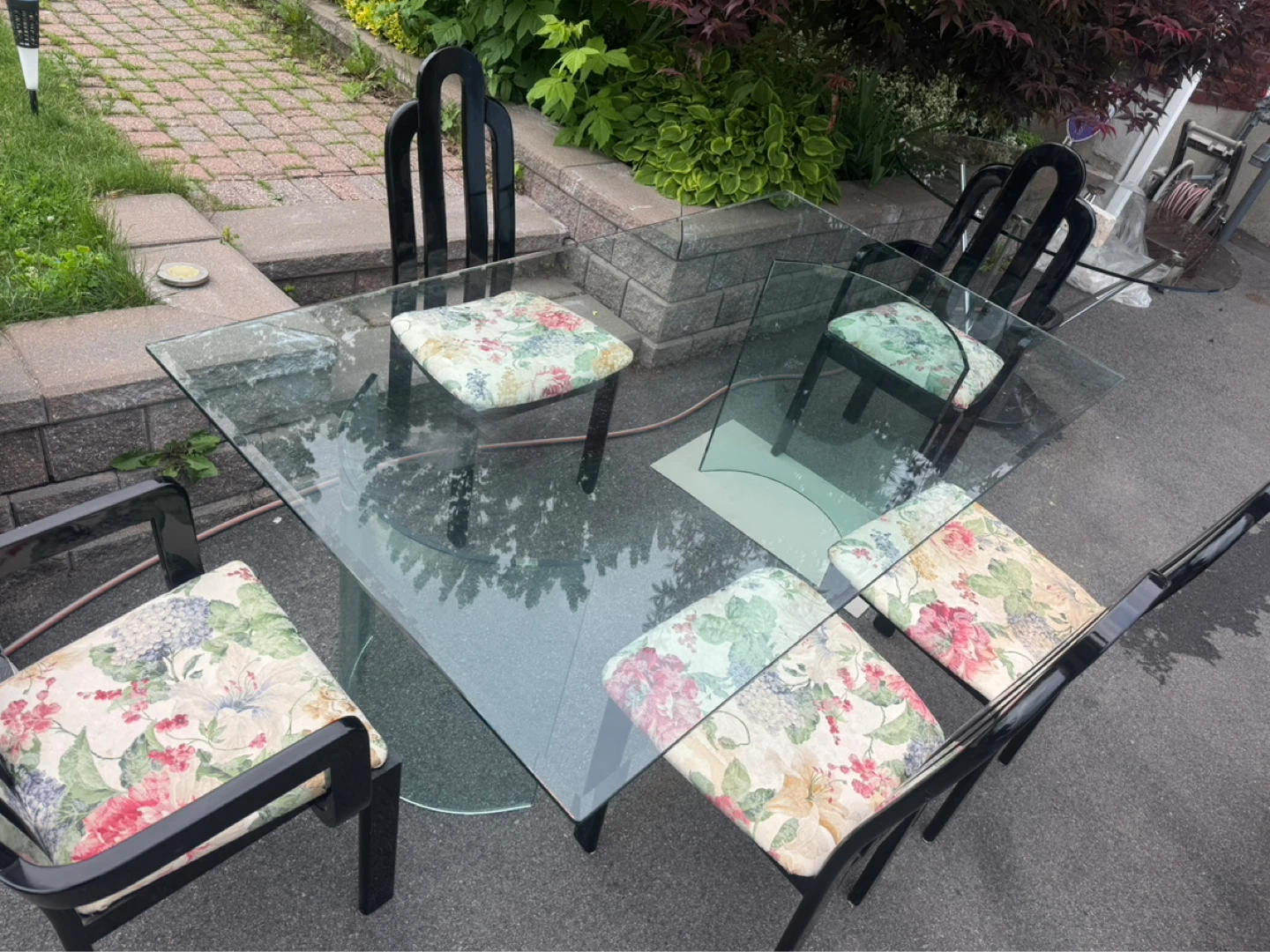 Glass Dining Table Set with 5 Chairs - photo 4