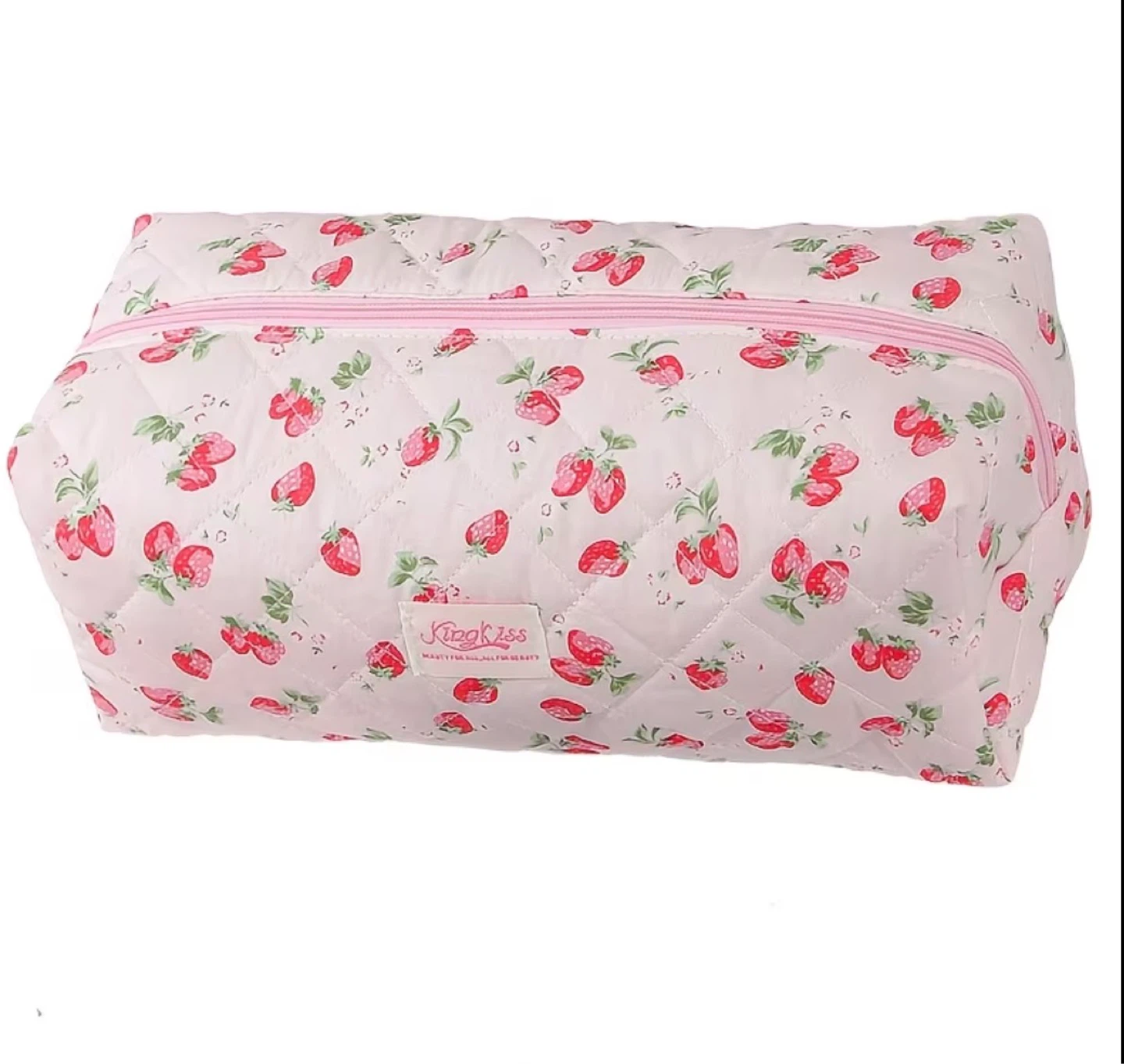 Strawberry Quilted Makeup Bag - photo 2