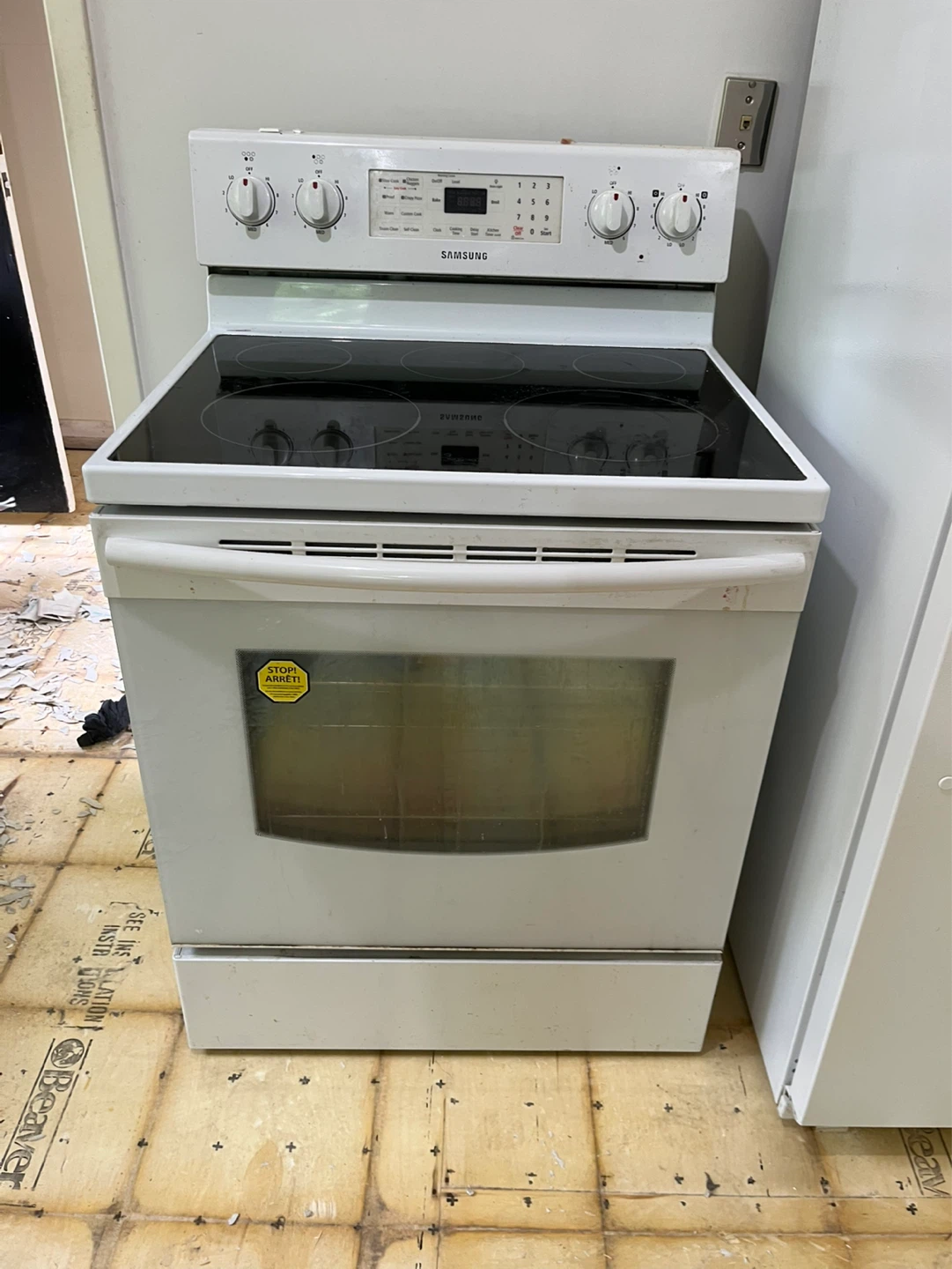White Samsung Electric Range