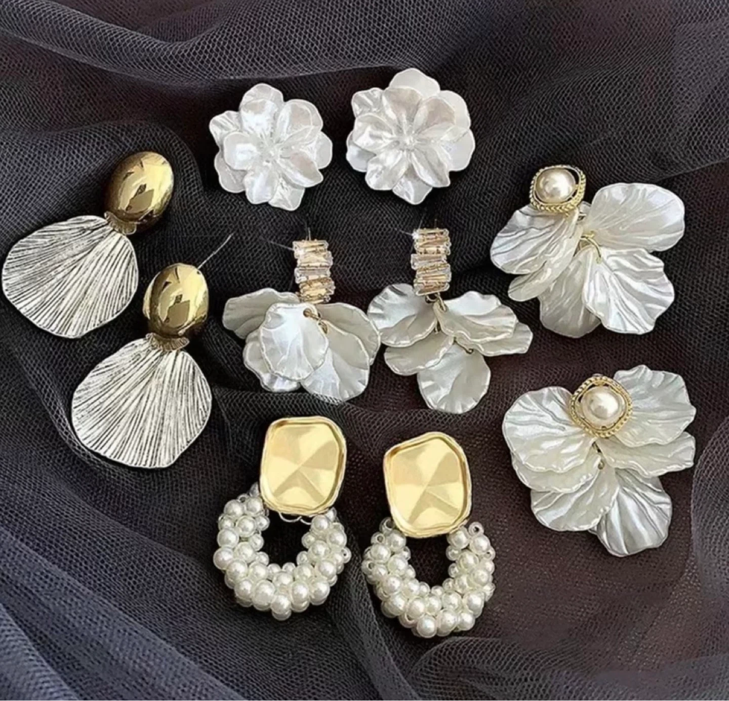 Statement Earrings – Set of 5 Pairs