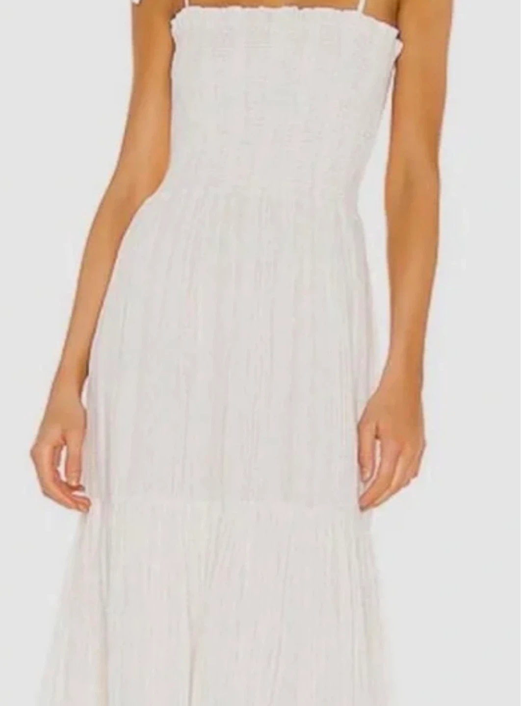 White Smocked Sundress - photo 5