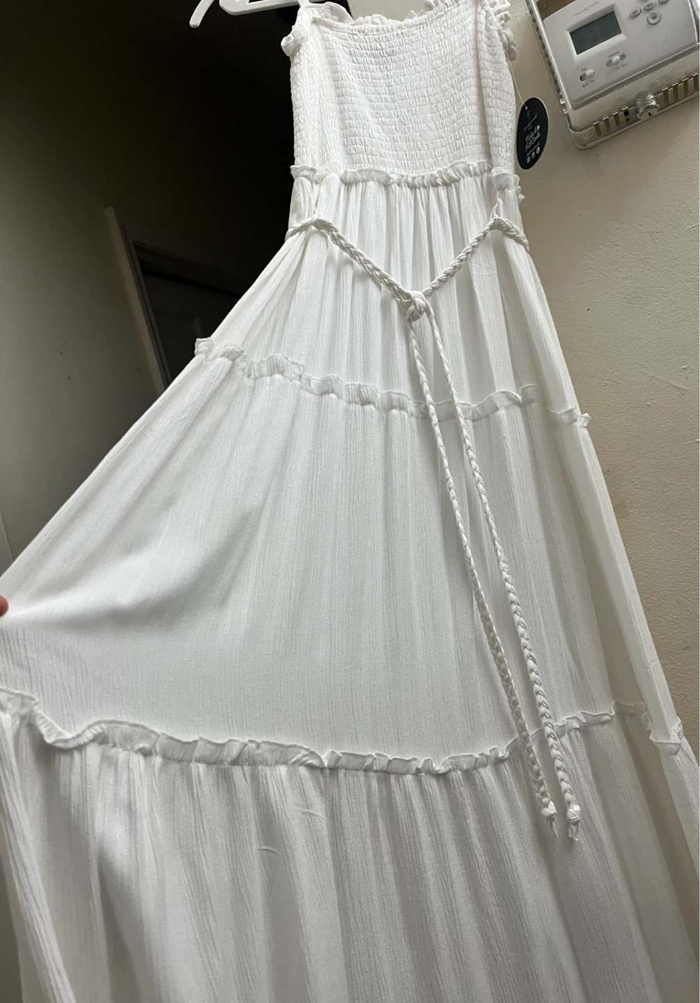 White Smocked Sundress - photo 4