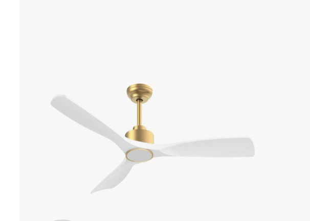 52” White Ceiling Fan with Light and remote control