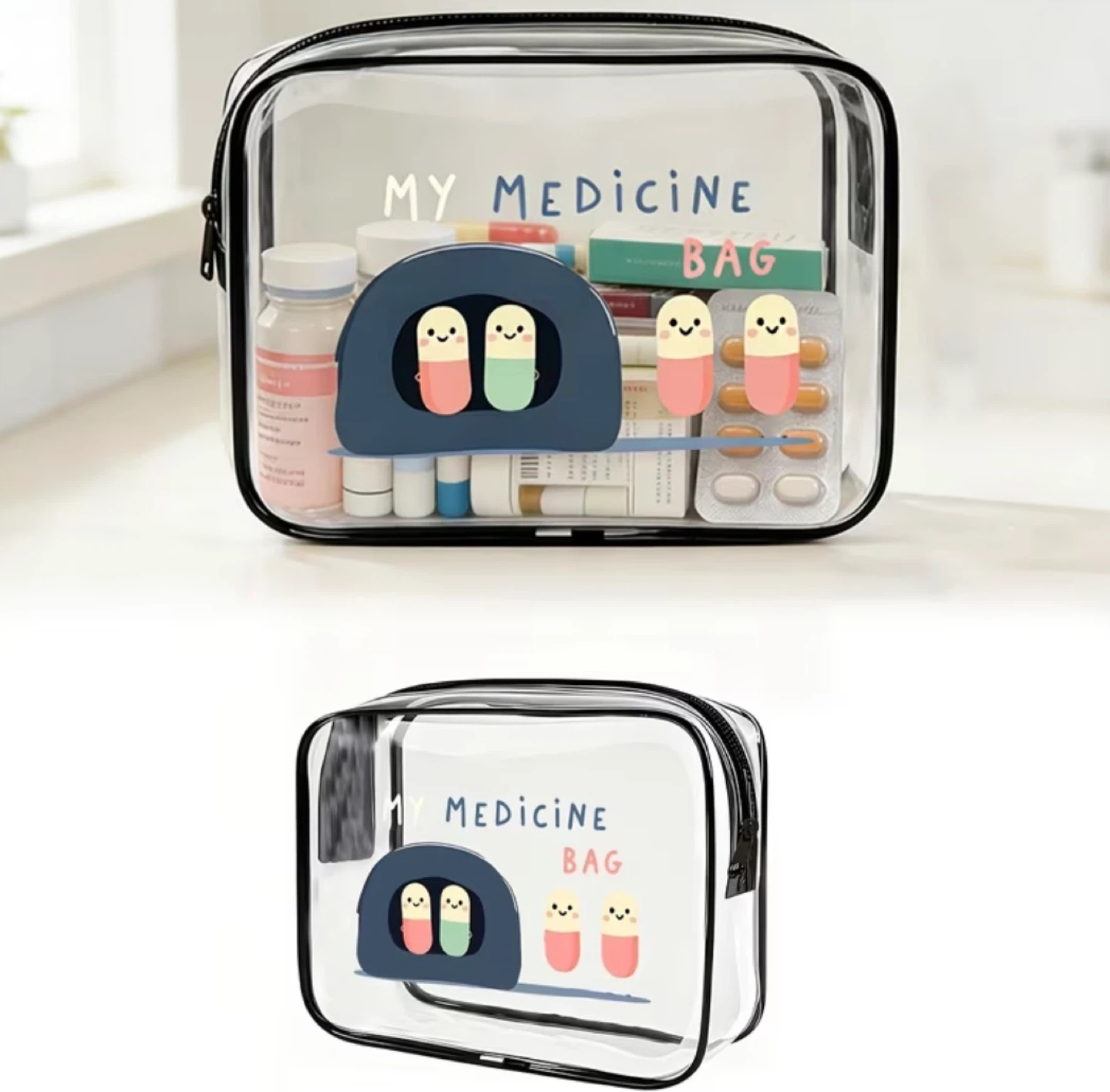 Clear Medicine & Travel Organizer Bag - photo 3