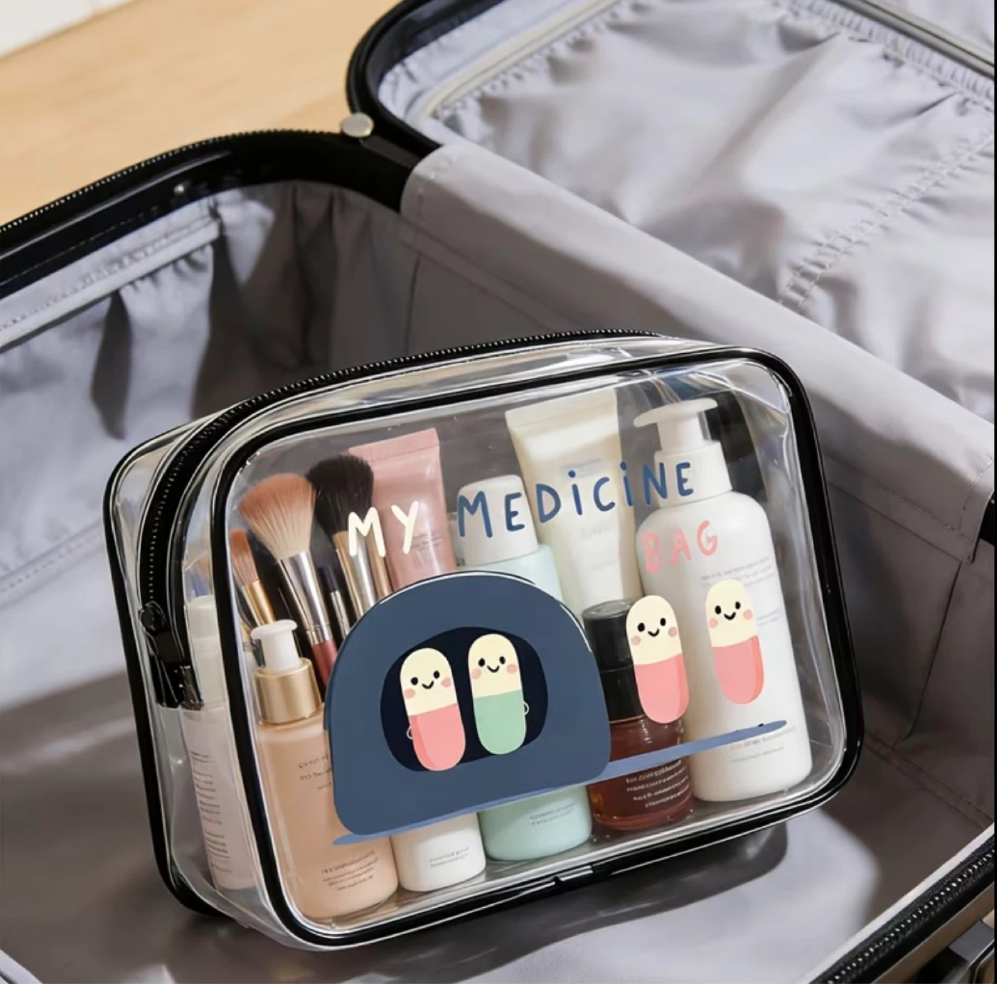 Clear Medicine & Travel Organizer Bag
