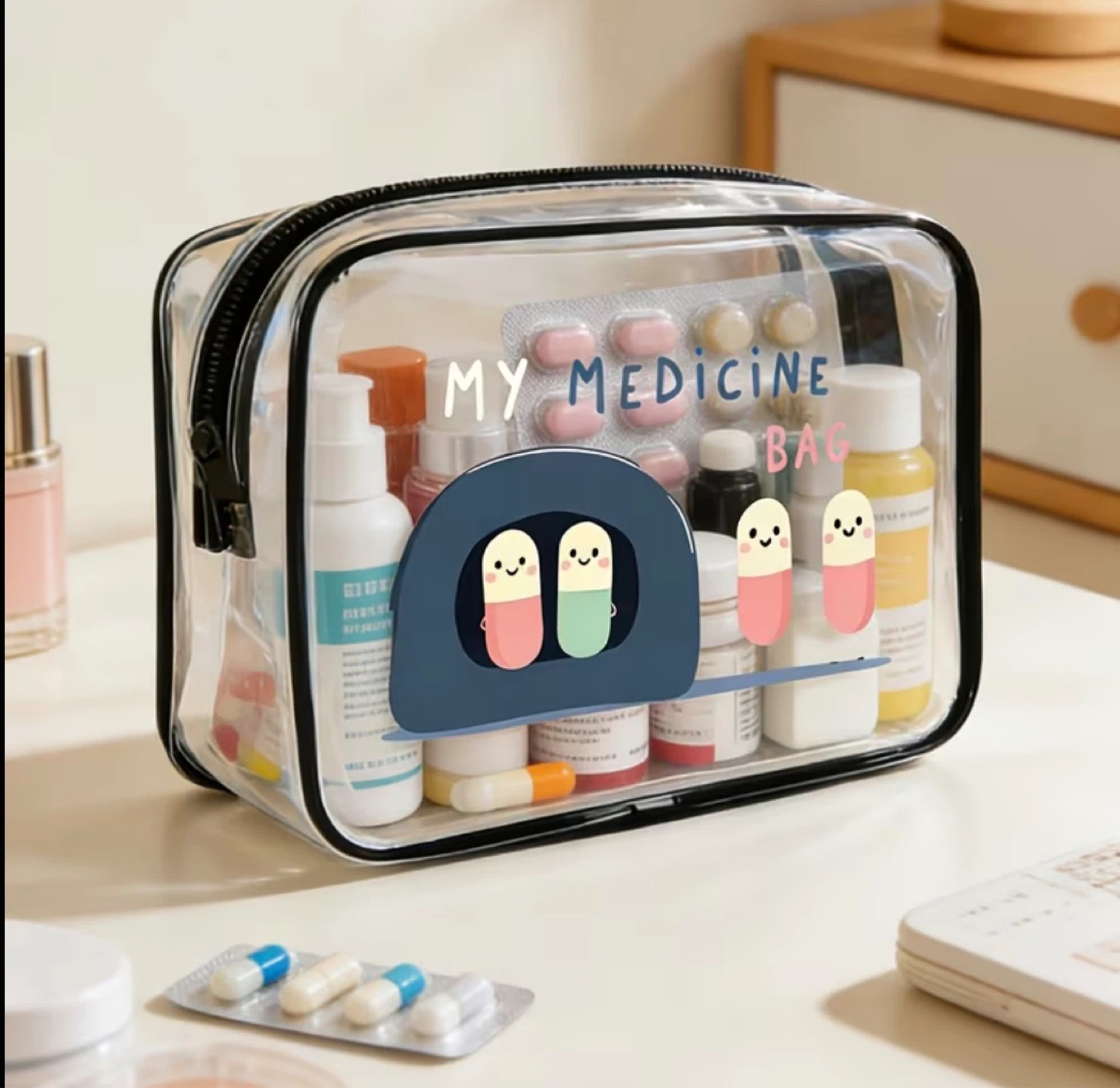 Clear Medicine & Travel Organizer Bag - photo 2