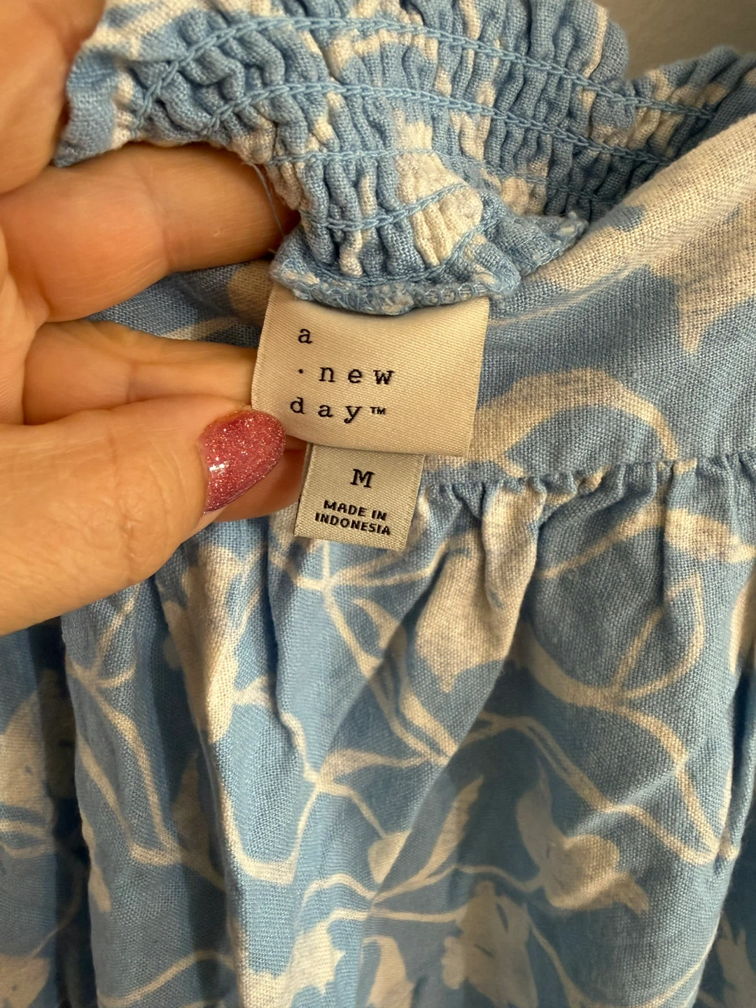 A New Day Floral Dress - Blue & White Size M - photo 2