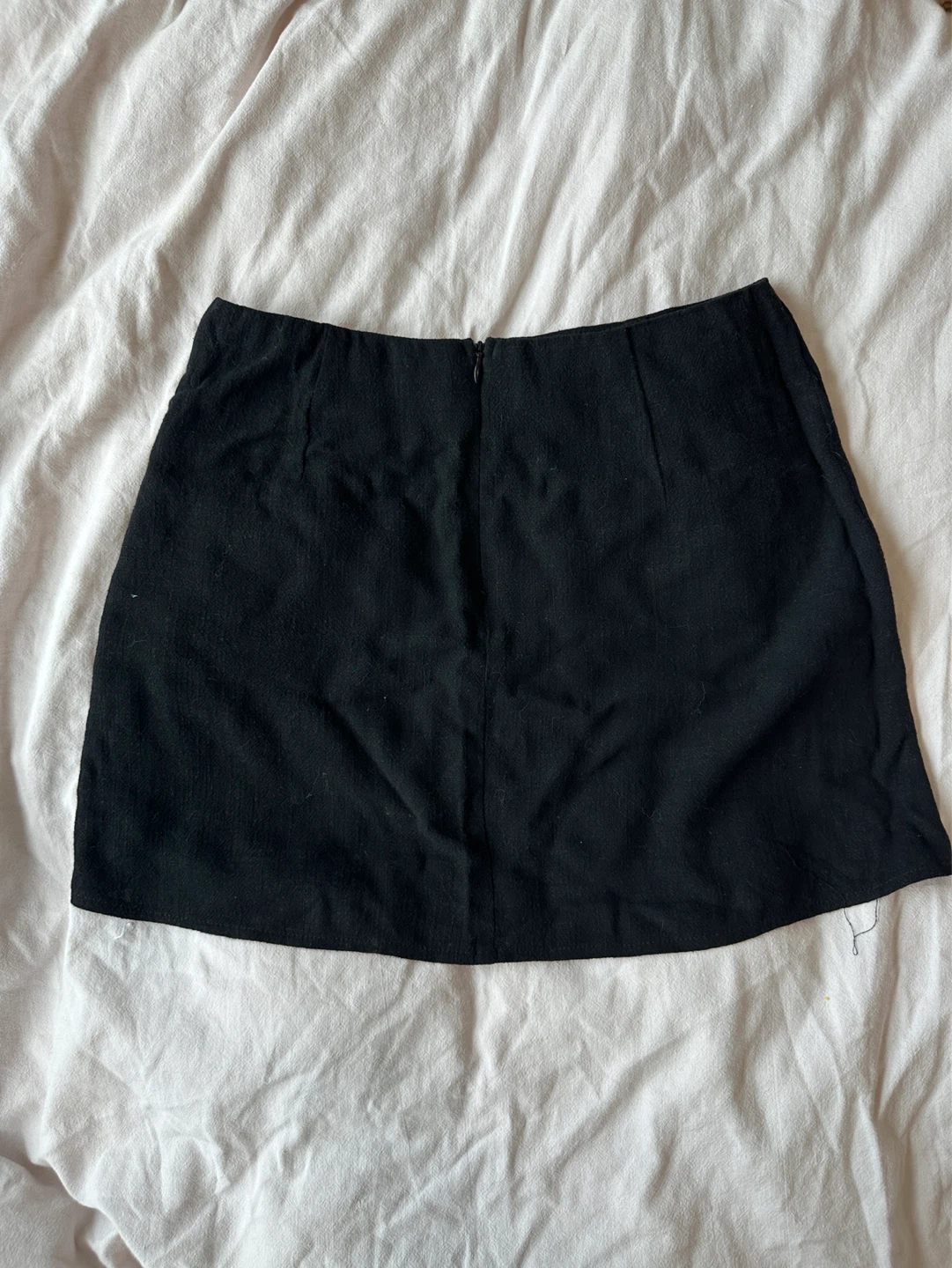 Princess Polly Black Linen Mini Skirt - photo 2