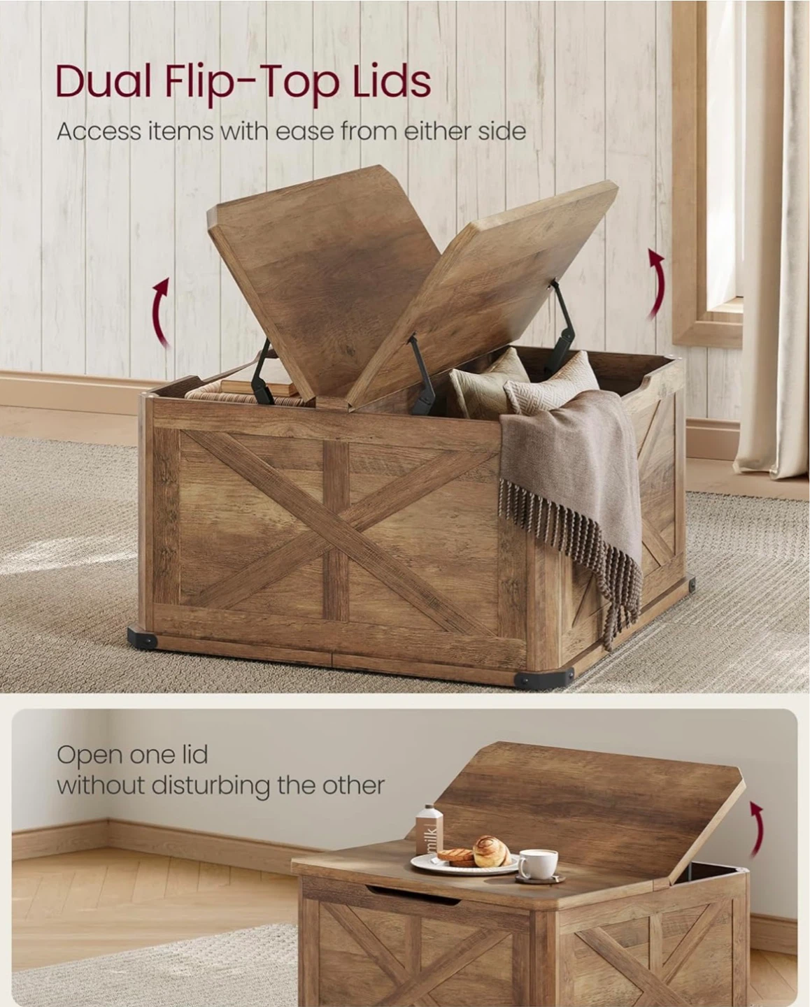 Brand new- VASAGLE Storage Trunk Coffee Table - photo 2