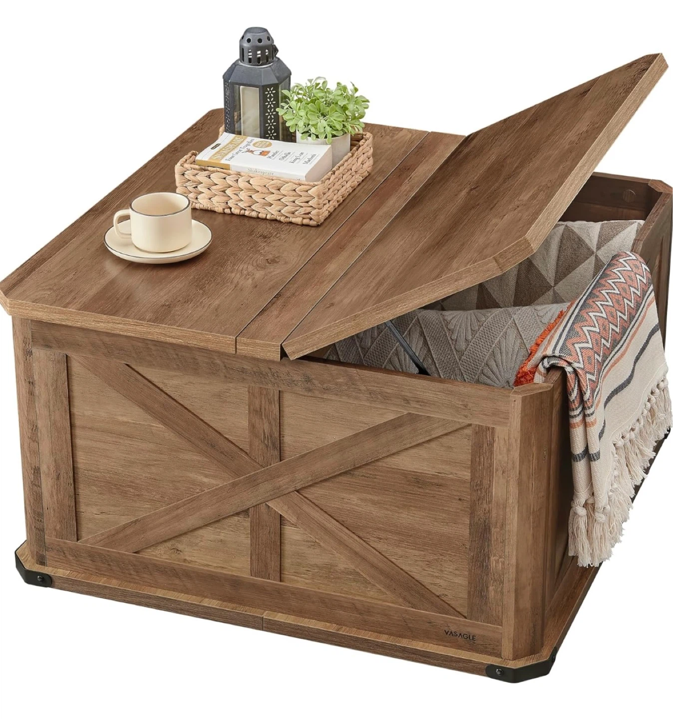 Brand new- VASAGLE Storage Trunk Coffee Table - photo 4