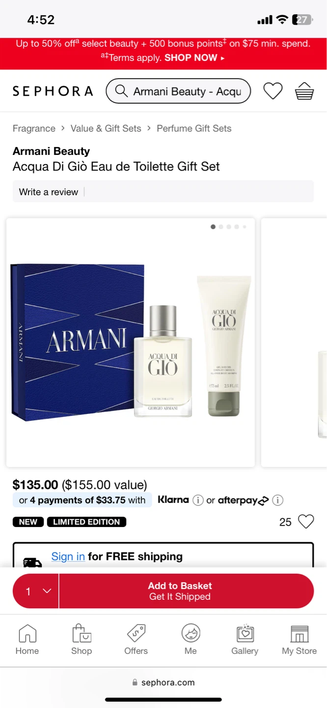 Giorgio Armani Acqua Di Gio Eau de Toilette Gift Set - photo 4