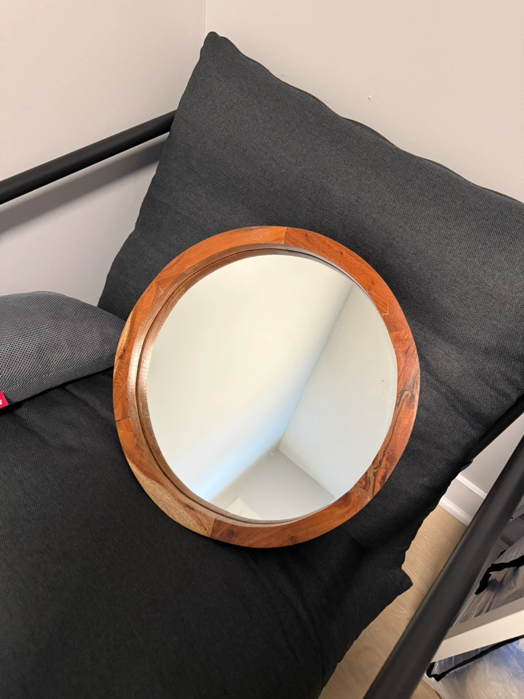 Round Wooden Mirror