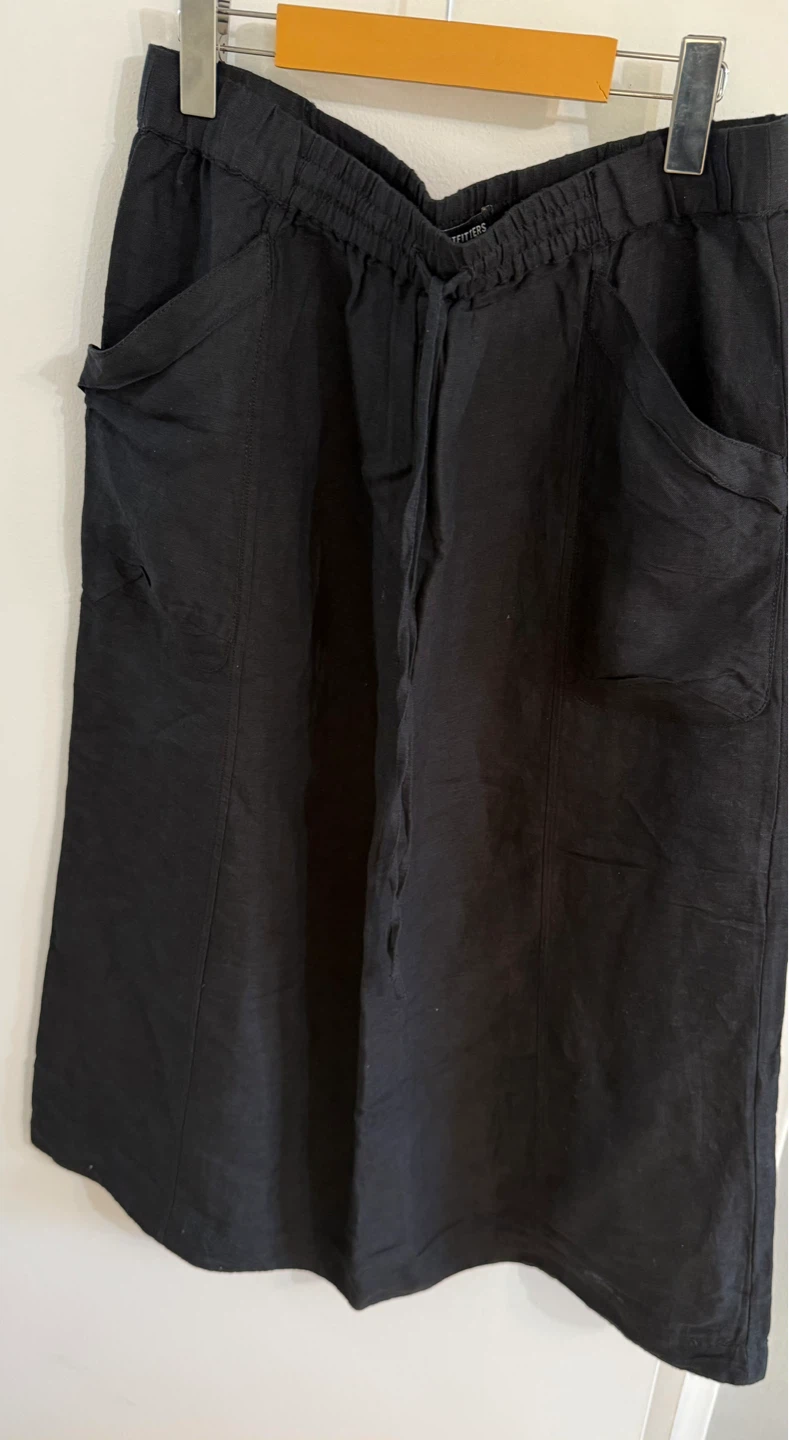 Urban Outfitters Black Linen Blend Midi Skirt - photo 2
