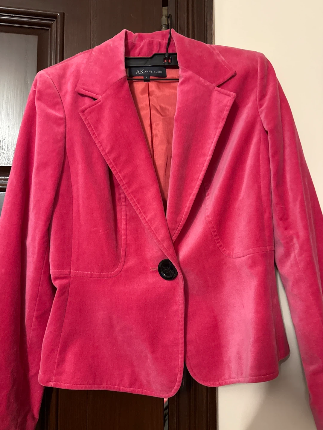 Anne Klein Pink Velvet Blazer