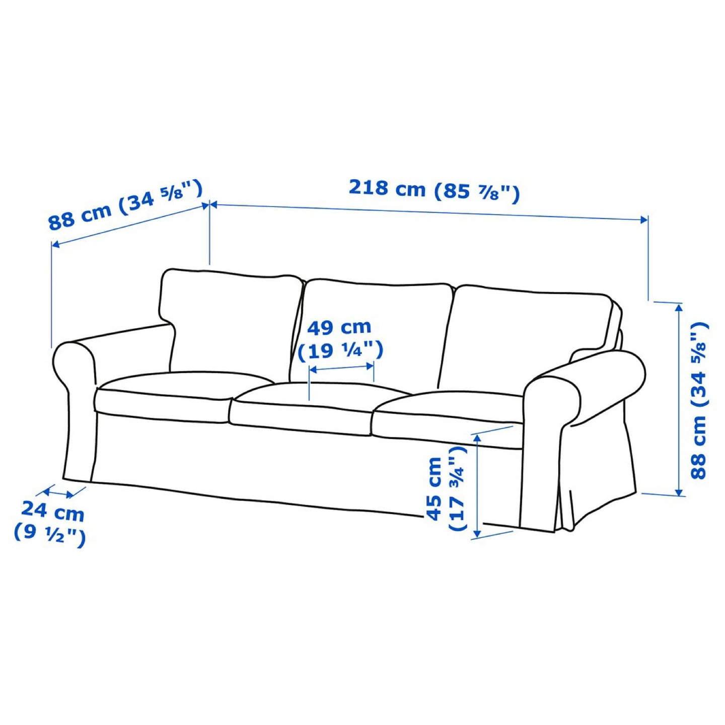 IKEA KIVIK Sofa - Dark Teal - photo 3