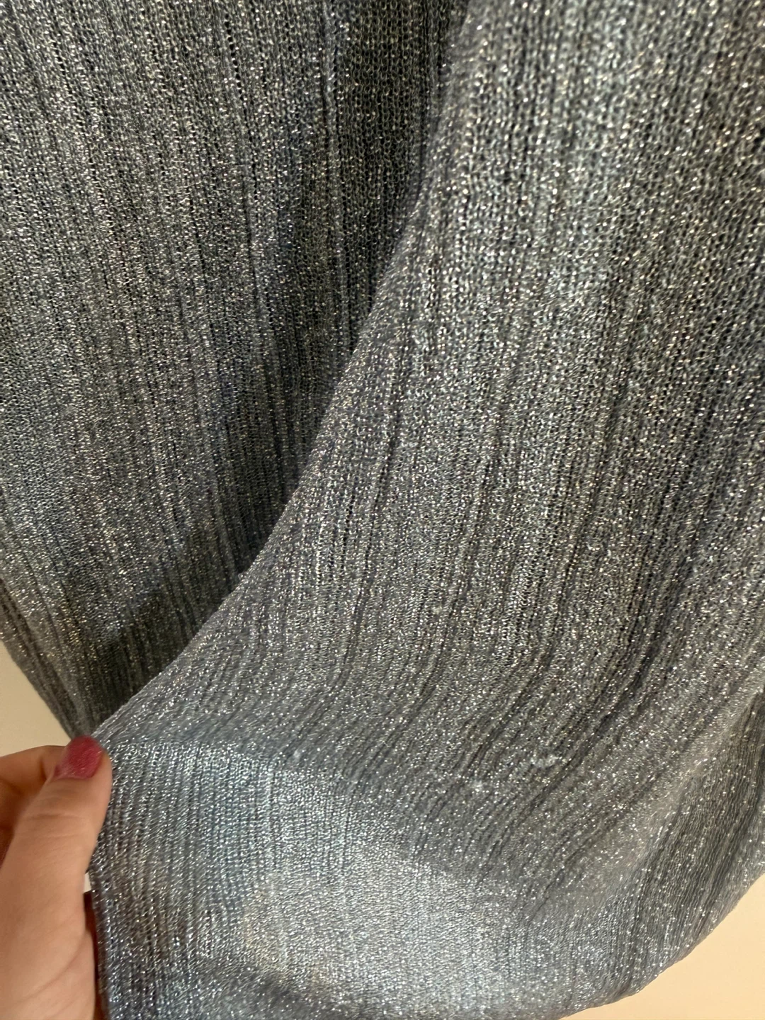 Zara Metallic Knit Pencil Skirt - photo 4