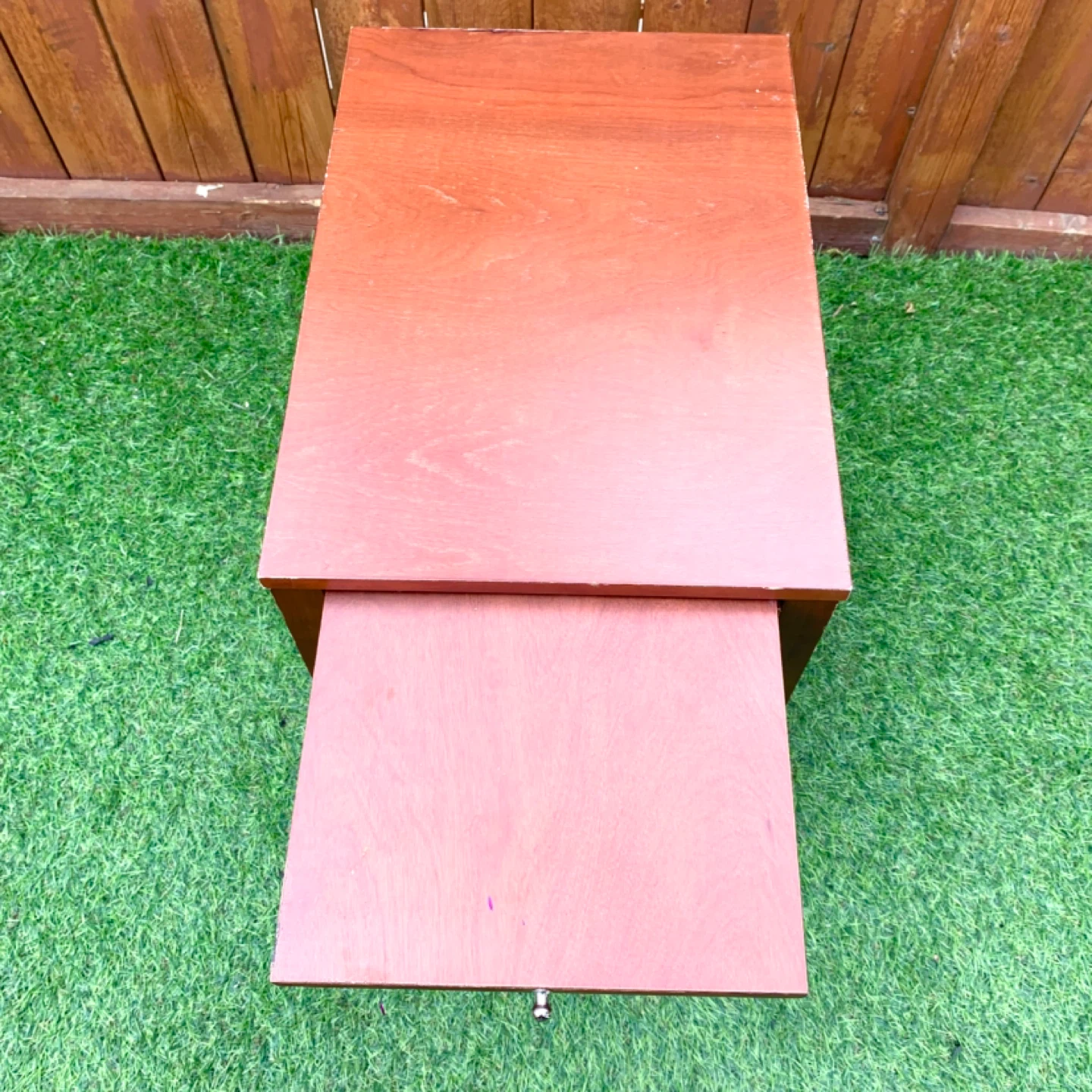 Wood Side Table End Table Storage Cabinet Nightstand Drawer - photo 5