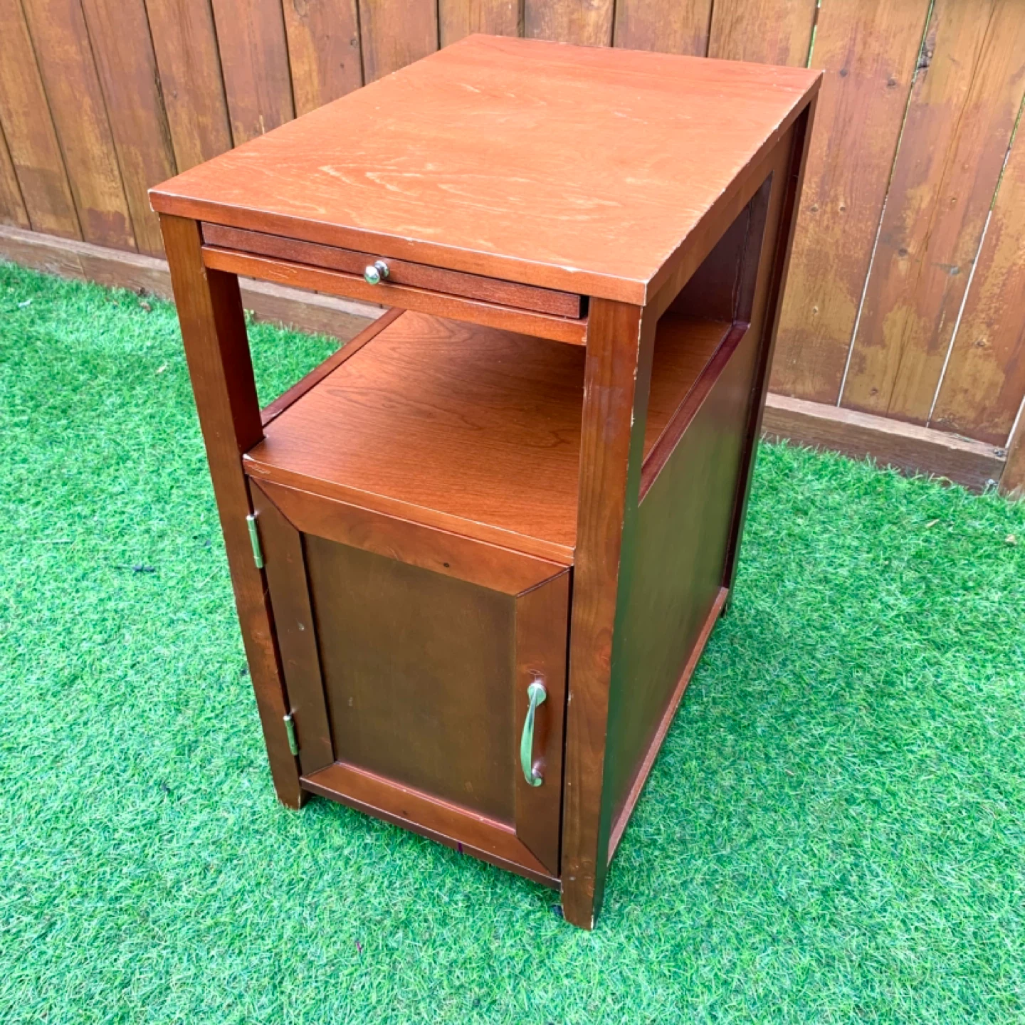 Wood Side Table End Table Storage Cabinet Nightstand Drawer