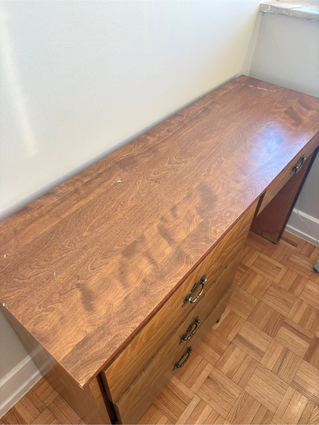 Wooden Desk with Drawers - photo 2