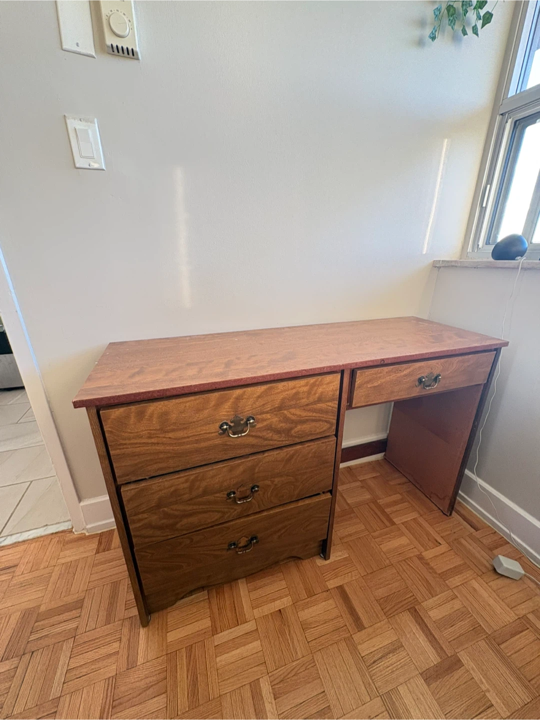 Wooden Desk with Drawers
