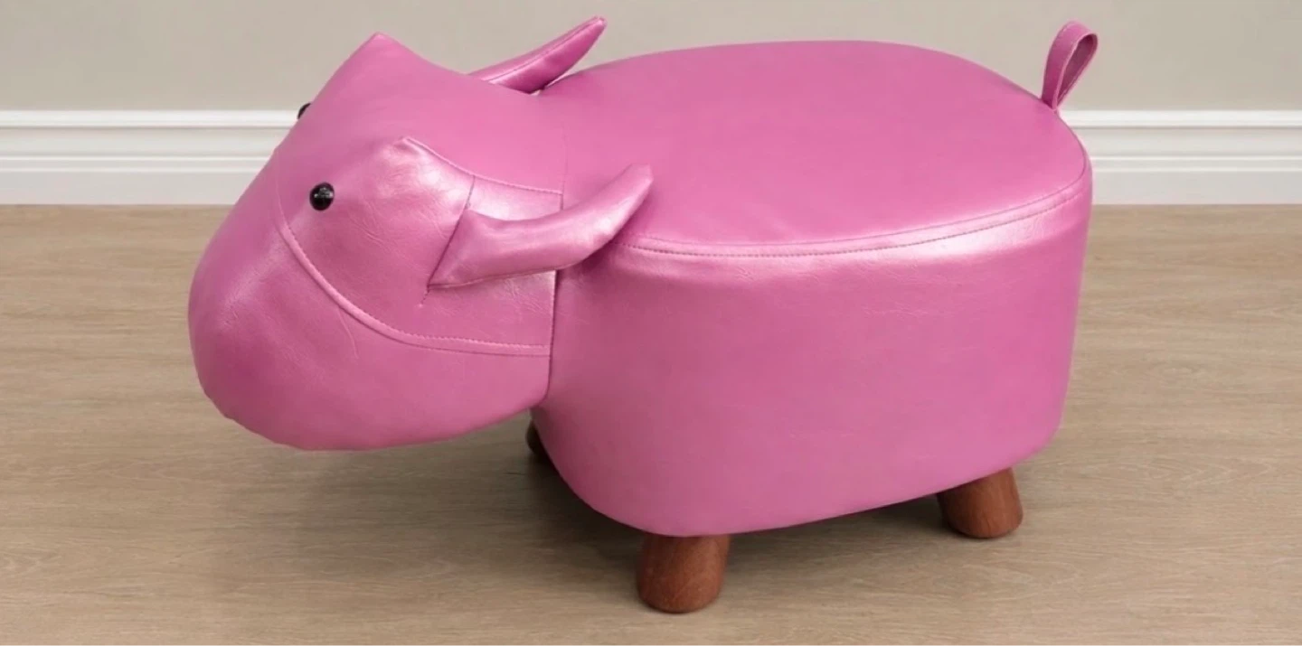 Pink Animal Ottoman