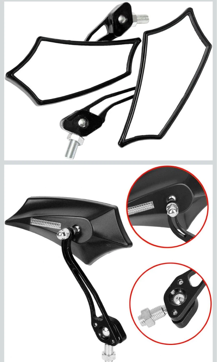 Black Motorcycle Handlebar Mirrors - photo 4