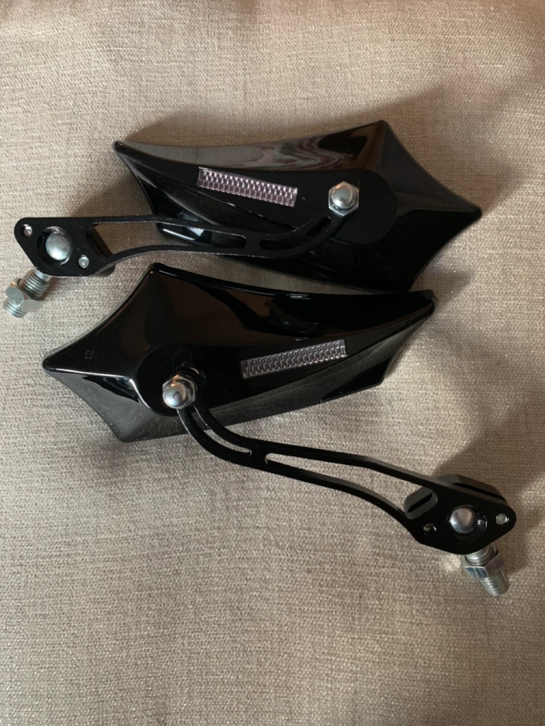 Black Motorcycle Handlebar Mirrors - photo 5
