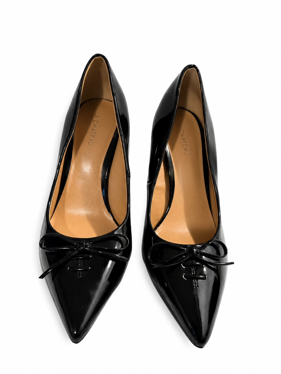 Le Château Black Patent Bow Heels - 8.5 - photo 2