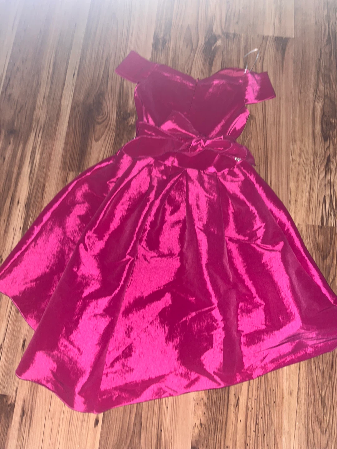 KIMCINE Pink Off-the-Shoulder High-Low Dress - photo 2