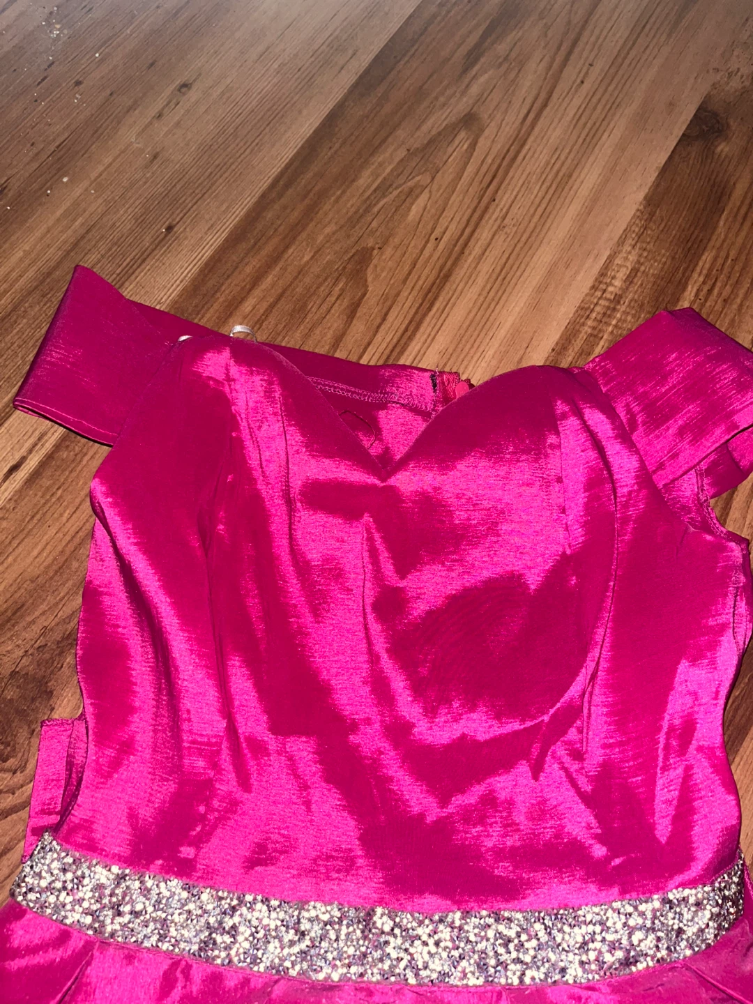 KIMCINE Pink Off-the-Shoulder High-Low Dress - photo 4