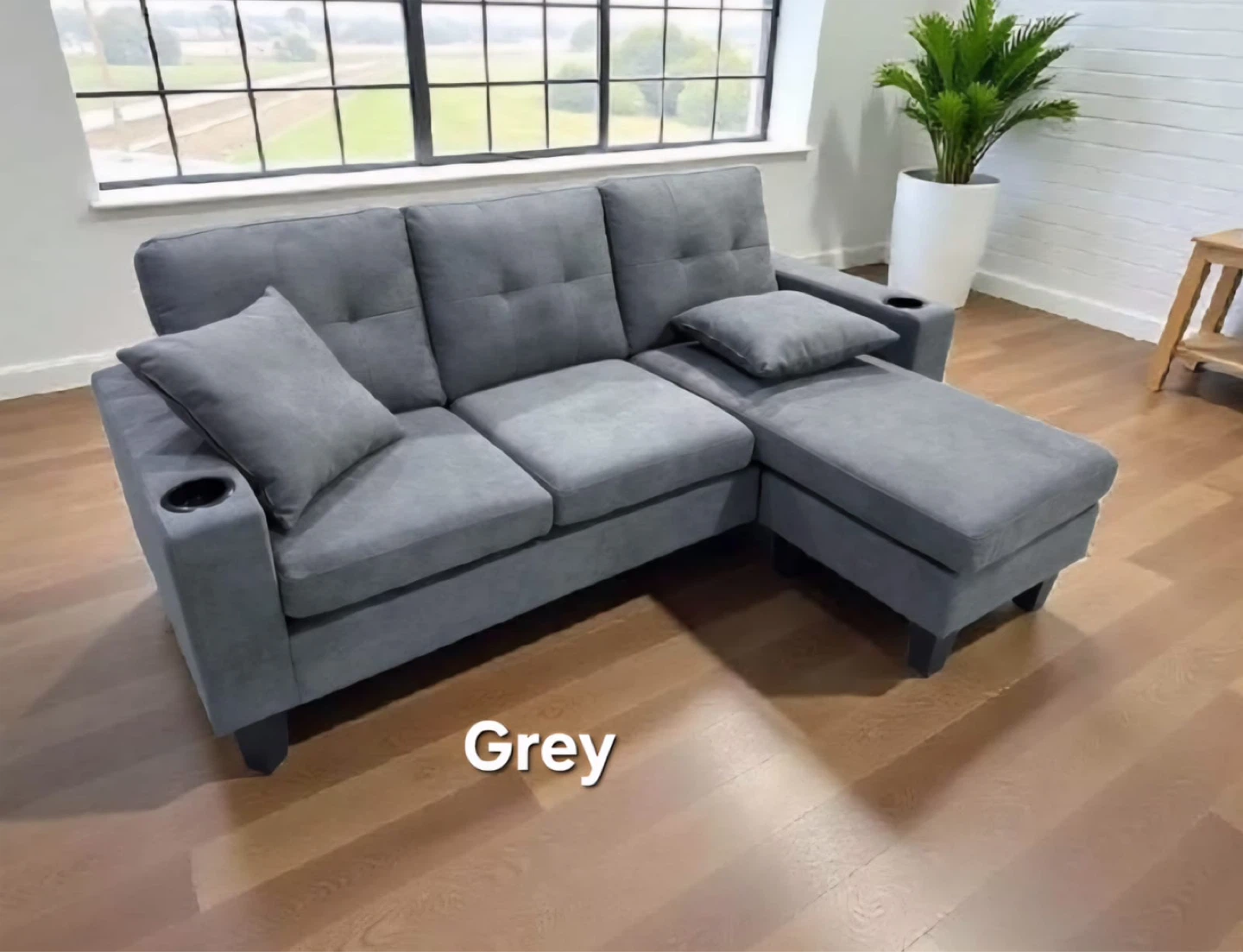 Grey sectional