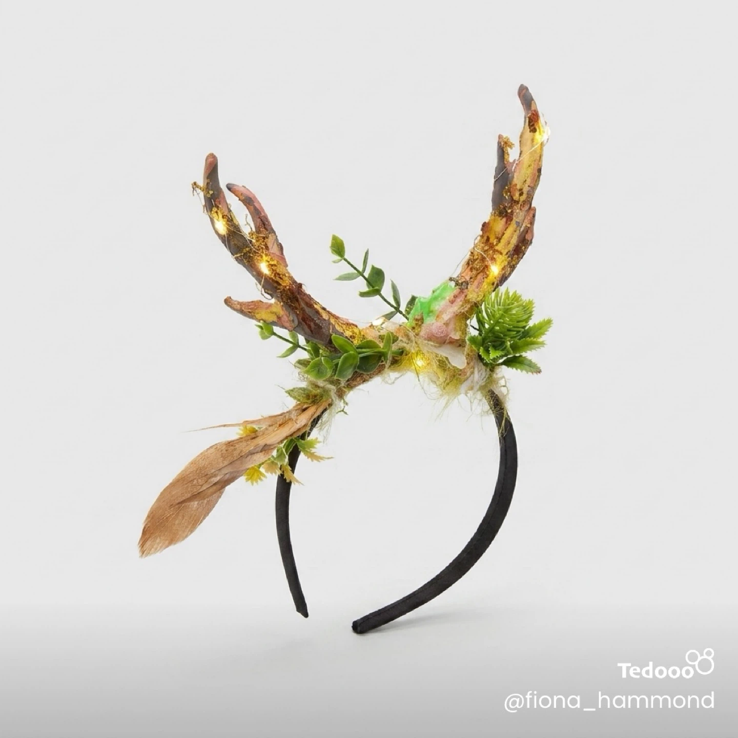 Fairy Antler Headband with Lights - photo 2