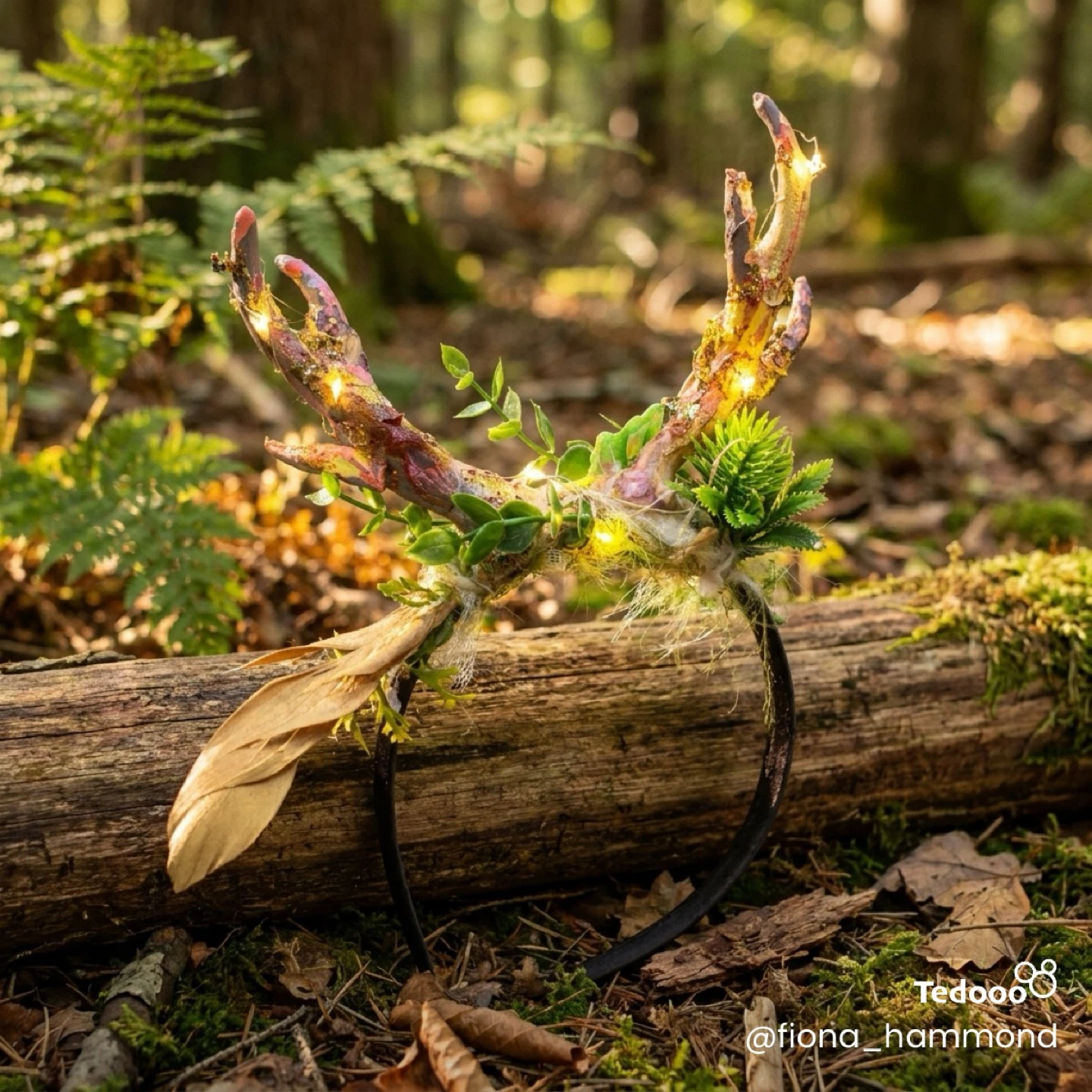 Fairy Antler Headband with Lights