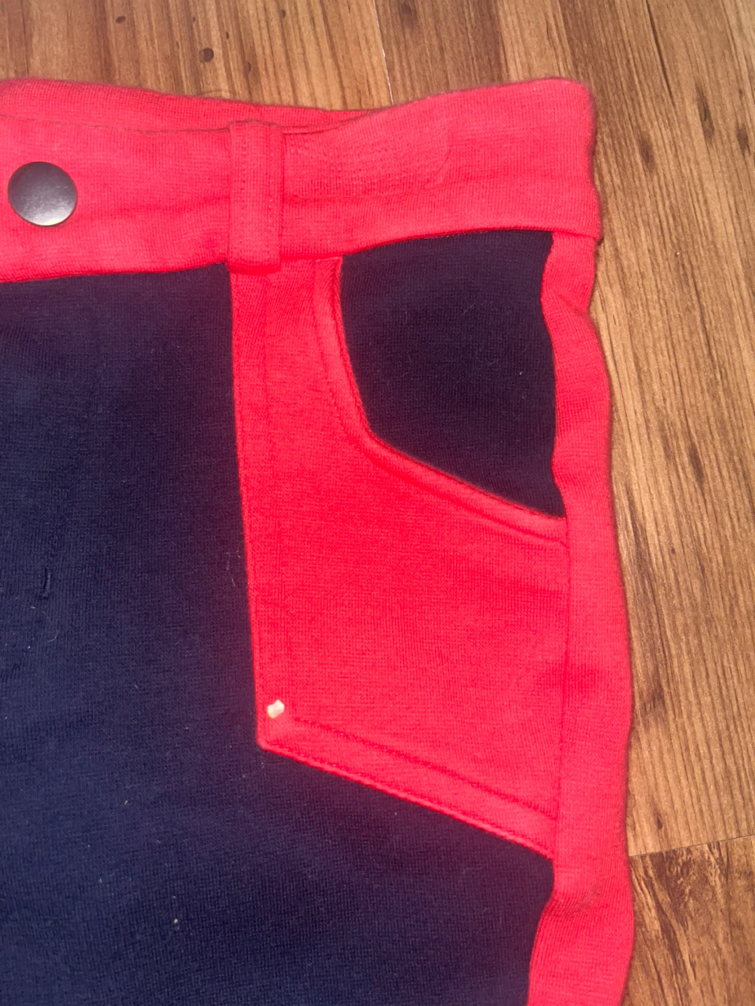 Fouganza Horse Riding Breeches - Navy Blue & Red - photo 4