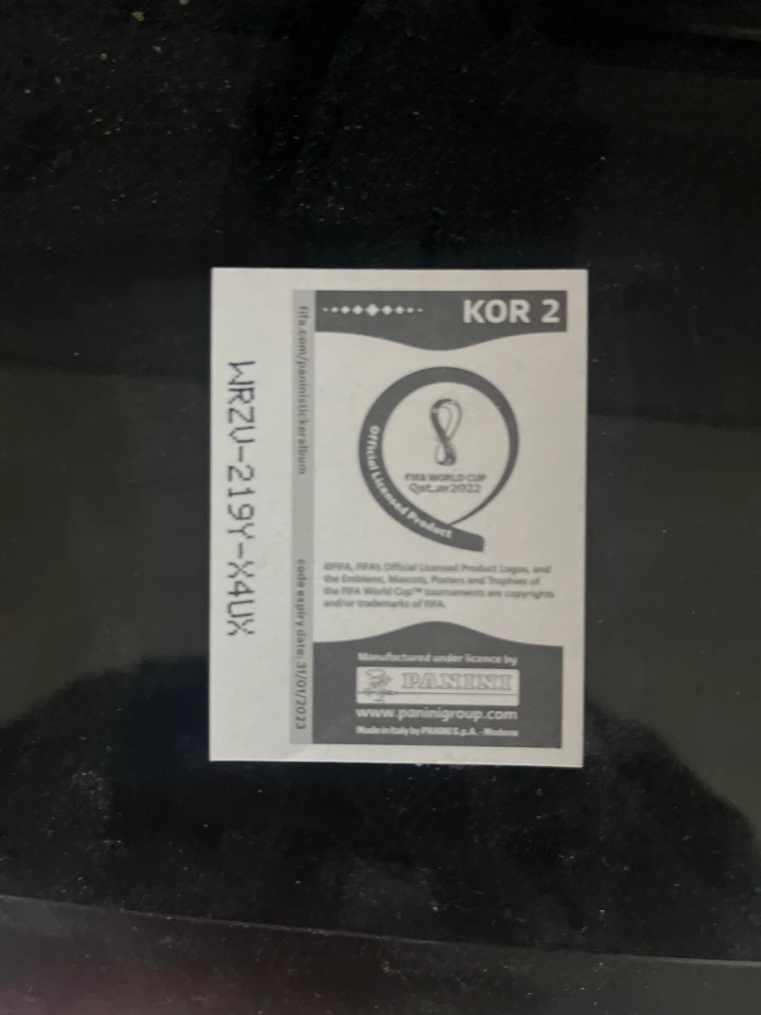 Panini FIFA World Cup Qatar 2022 KOR Sticker - photo 2