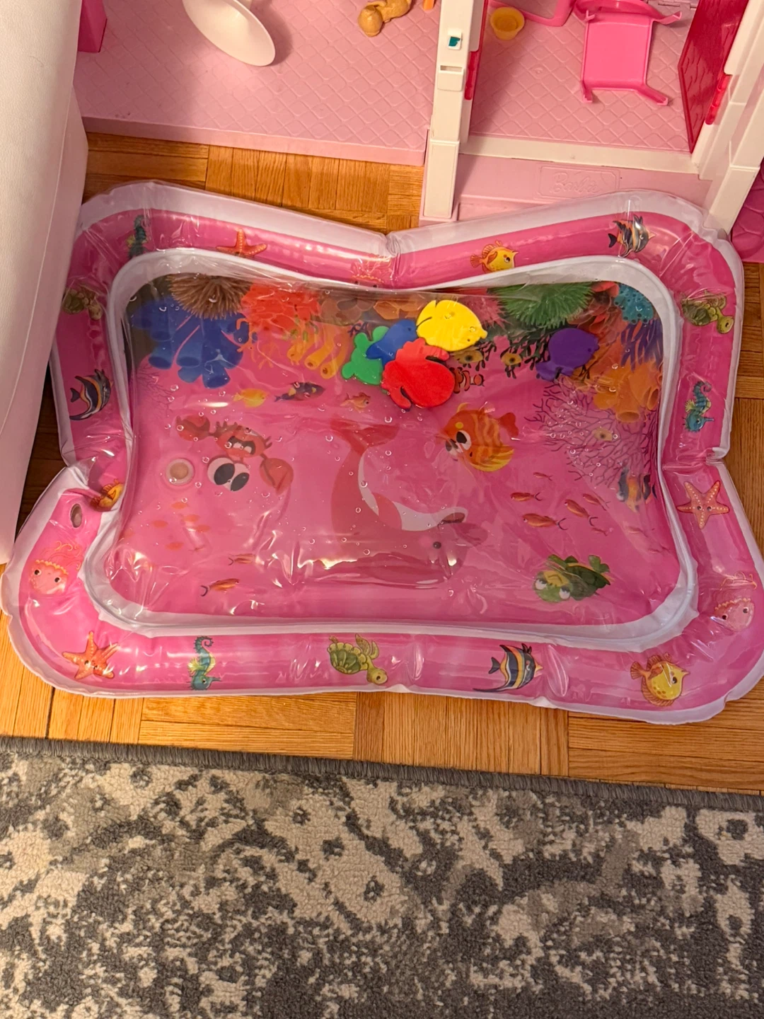 Inflatable Water Play Mat with Floating Toys