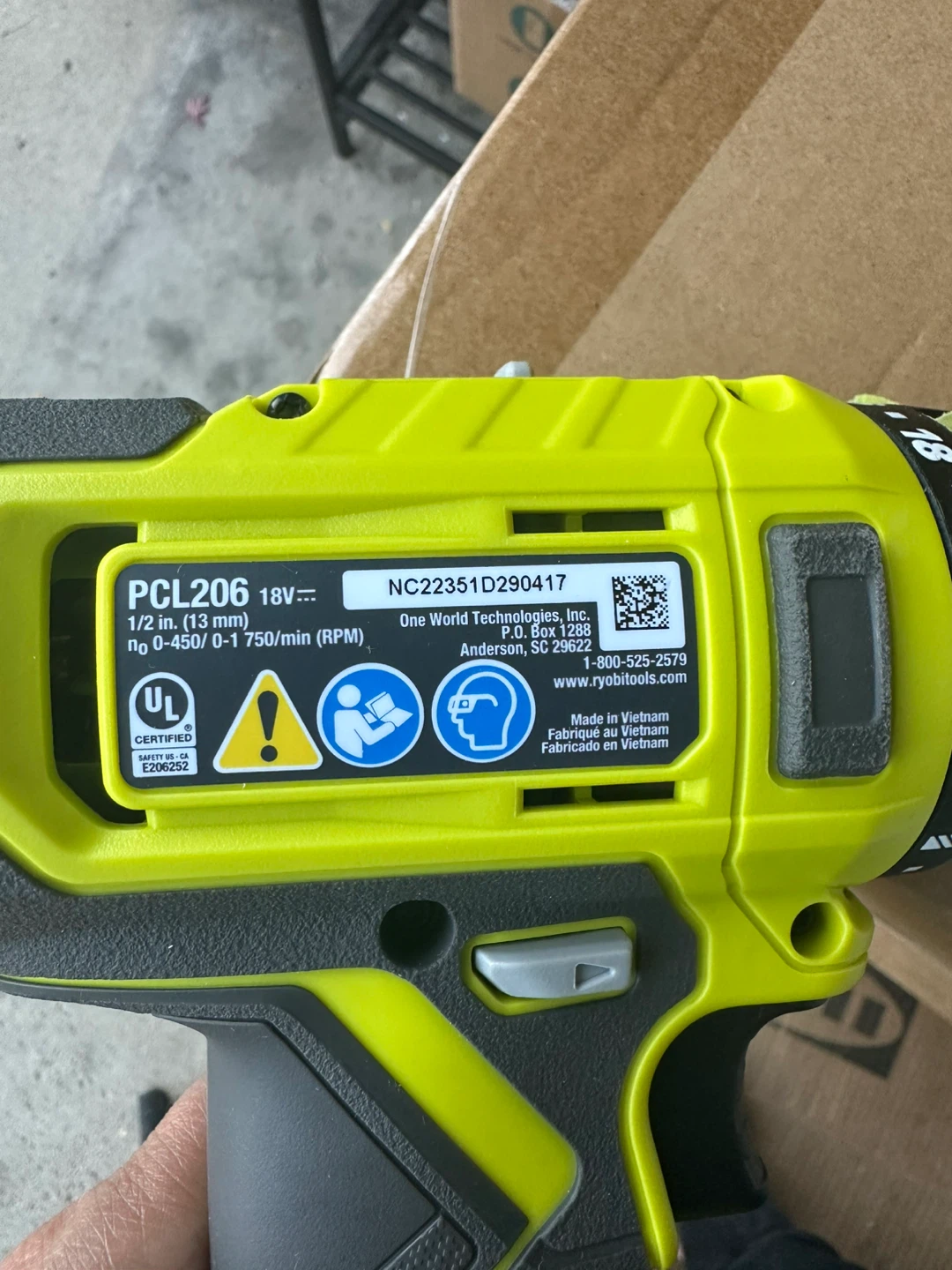 Ryobi PCL206 18V Cordless Drill - photo 2