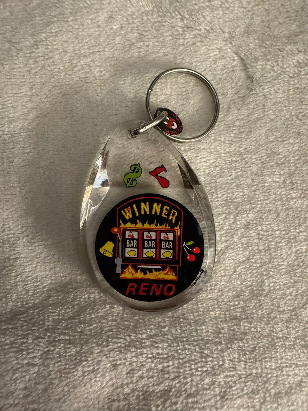 Reno Winner Slot Machine Keychain